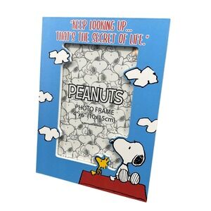 Silver Buffalo Peanuts Photo Frame 4x6 Blue Snoopy Woodstock NEW